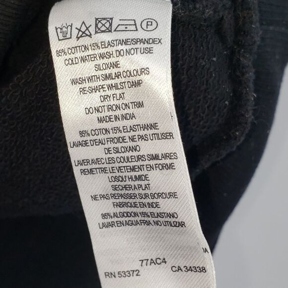 FRENCH CONNECTION DENIM womens S black & creme angel wings sequins sweatshirt - Picture 4 of 5